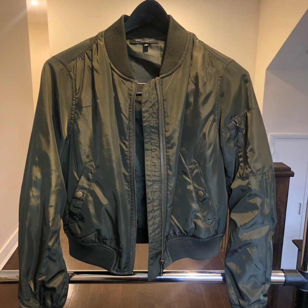 Green bomber jacket